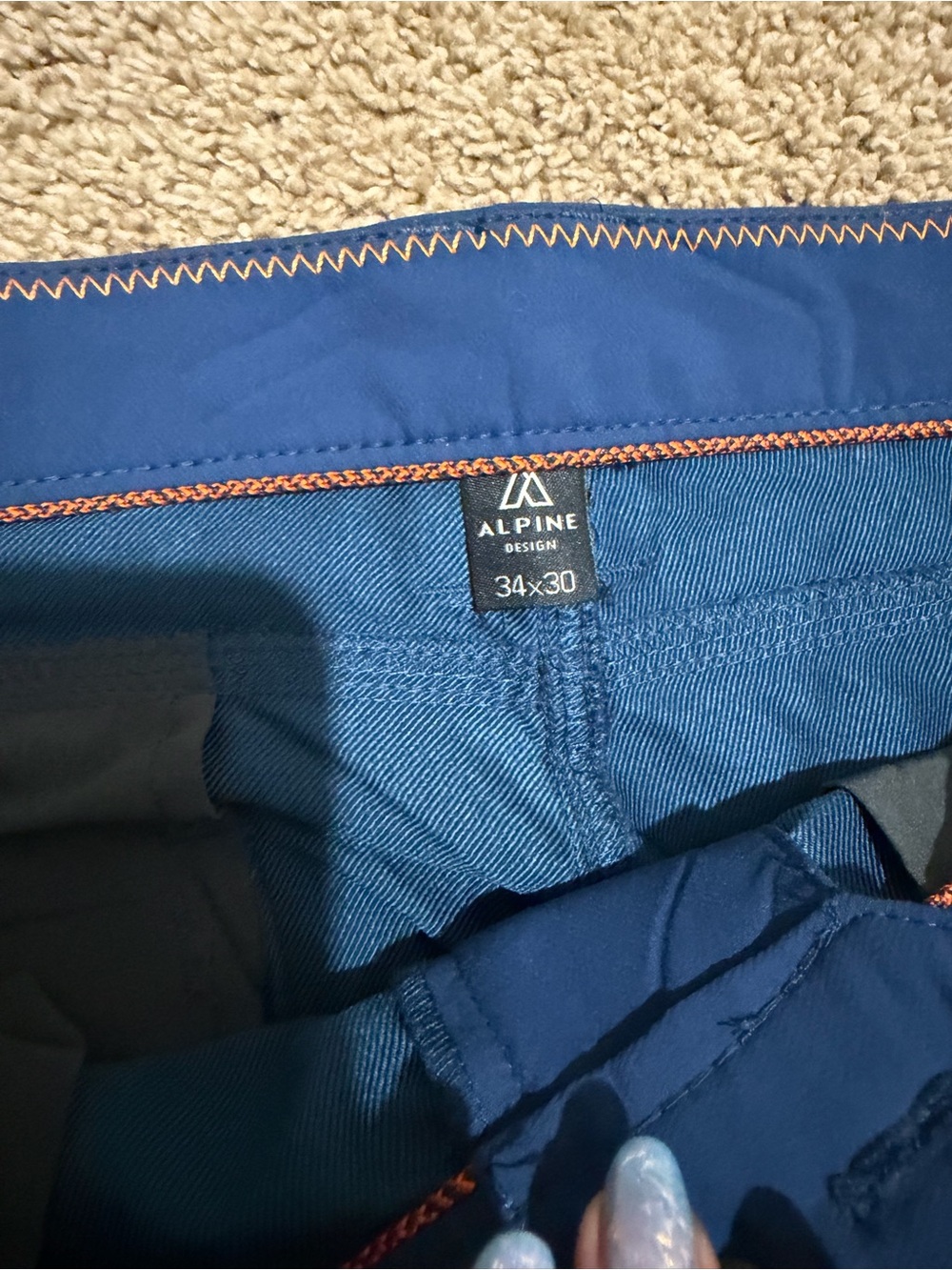 Alpine Men's Blue athletic pants - Picture 2 of 2